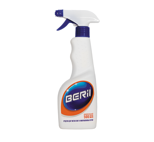 Средство для чистки плит и микроволновых печей "BERIL", фл. с триггером 555г/500мл - 1